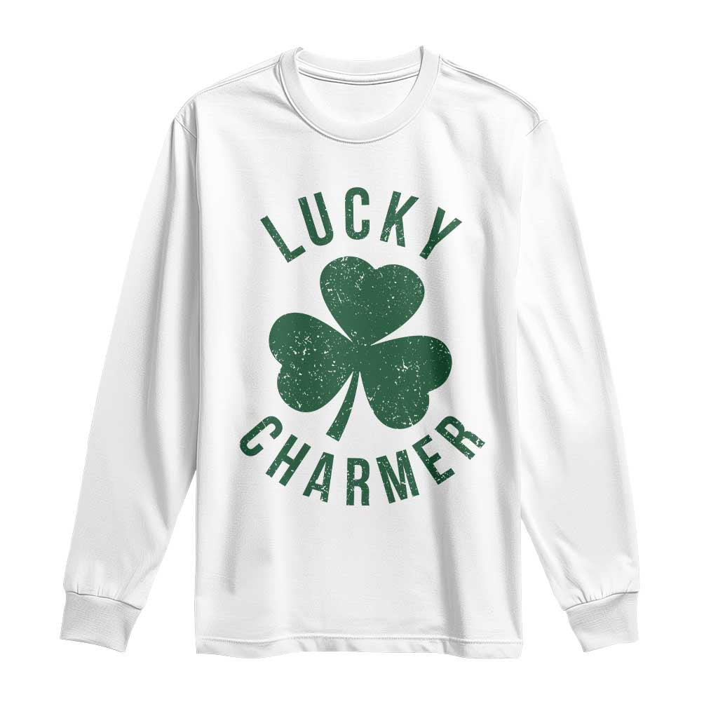 Funny Irish St Patricks Day Shamrock Long Sleeve Shirt Lucky Charmer