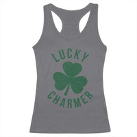 Funny Irish St Patricks Day Shamrock Racerback Tank Top Lucky Charmer