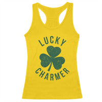 Funny Irish St Patricks Day Shamrock Racerback Tank Top Lucky Charmer