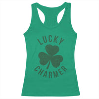Funny Irish St Patricks Day Shamrock Racerback Tank Top Lucky Charmer
