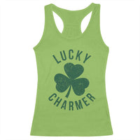 Funny Irish St Patricks Day Shamrock Racerback Tank Top Lucky Charmer