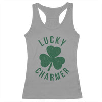 Funny Irish St Patricks Day Shamrock Racerback Tank Top Lucky Charmer
