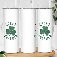 Funny Irish St Patricks Day Shamrock Skinny Tumbler Lucky Charmer