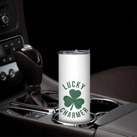 Funny Irish St Patricks Day Shamrock Skinny Tumbler Lucky Charmer