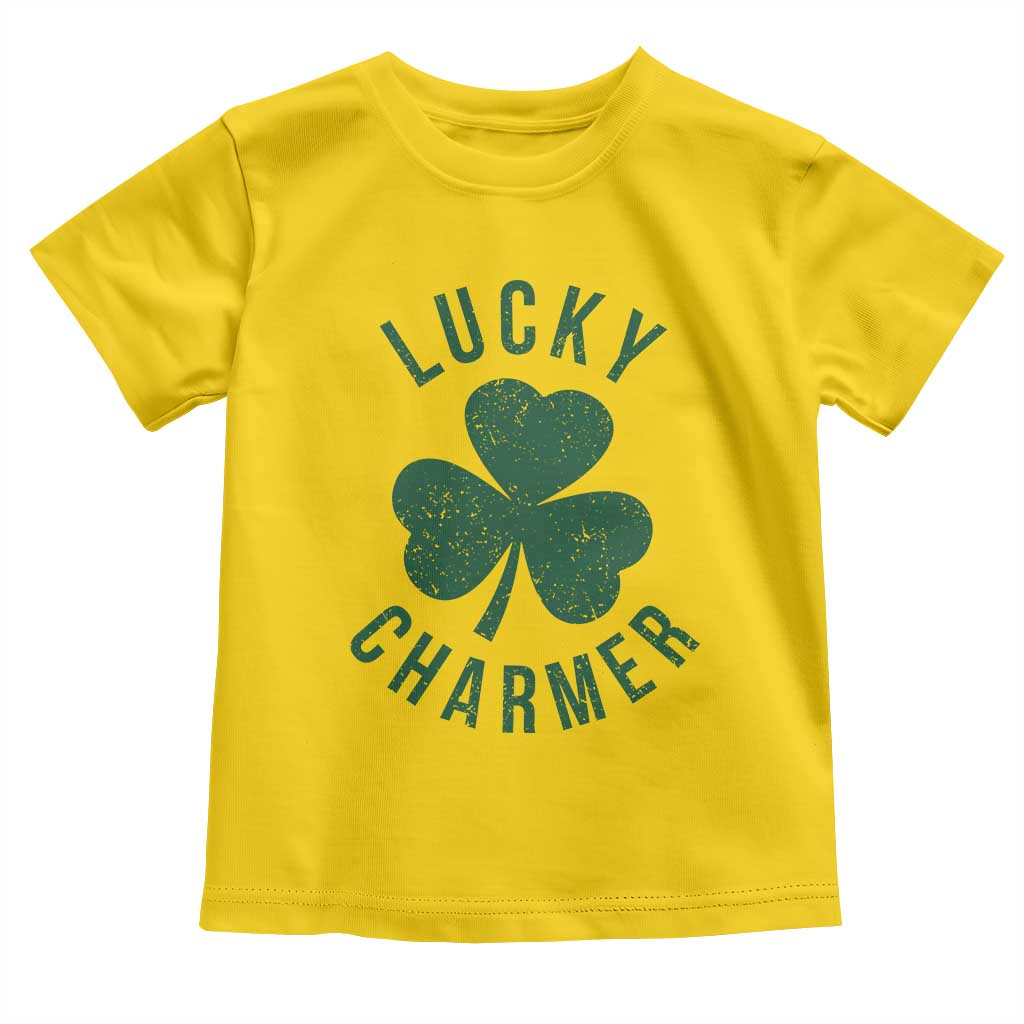 Funny Irish St Patricks Day Shamrock Toddler T Shirt Lucky Charmer