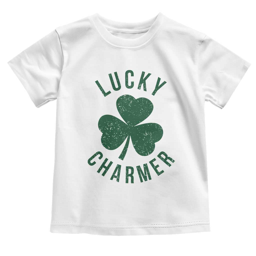 Funny Irish St Patricks Day Shamrock Toddler T Shirt Lucky Charmer