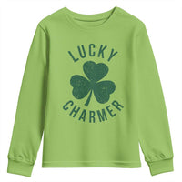 Funny Irish St Patricks Day Shamrock Youth Sweatshirt Lucky Charmer