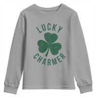 Funny Irish St Patricks Day Shamrock Youth Sweatshirt Lucky Charmer