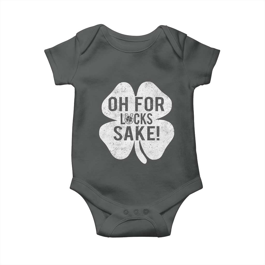 Funny Irish St Patricks Day Shamrock Baby Onesie Oh For Lucks Sake