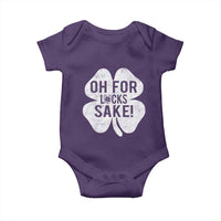 Funny Irish St Patricks Day Shamrock Baby Onesie Oh For Lucks Sake