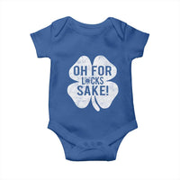 Funny Irish St Patricks Day Shamrock Baby Onesie Oh For Lucks Sake