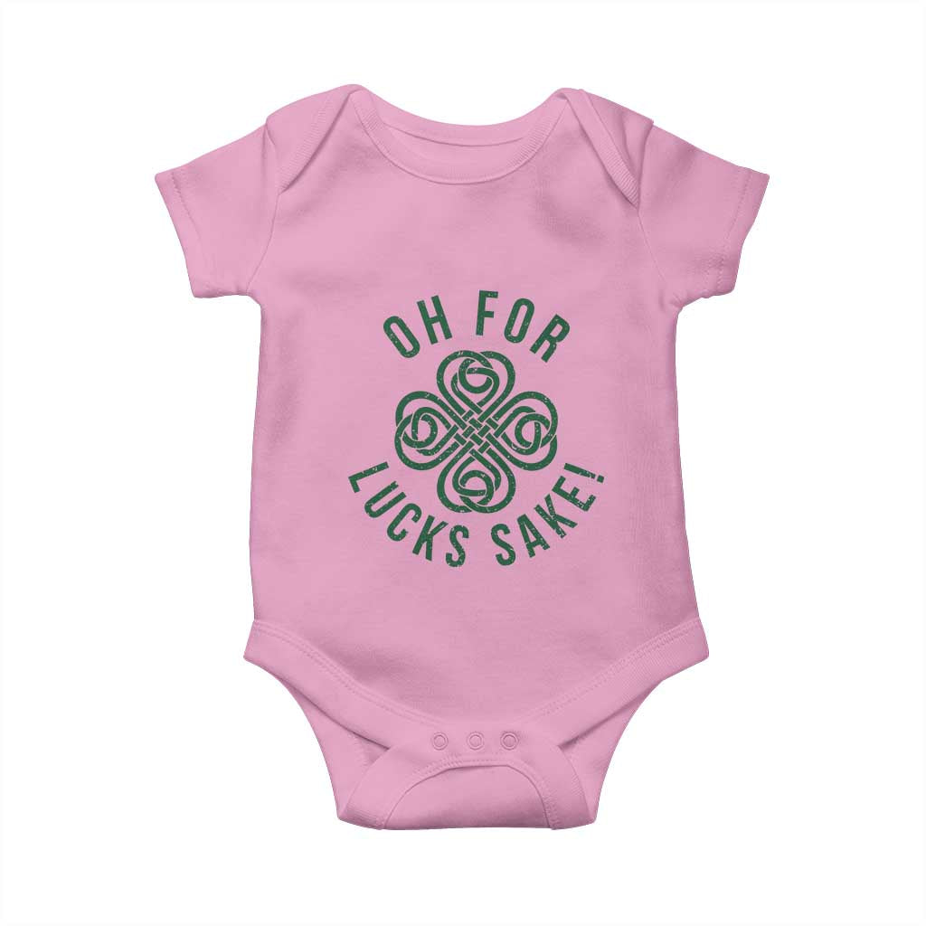 Funny St Patricks Day Baby Onesie Oh For Lucks Sake Irish Celtic Shamrock