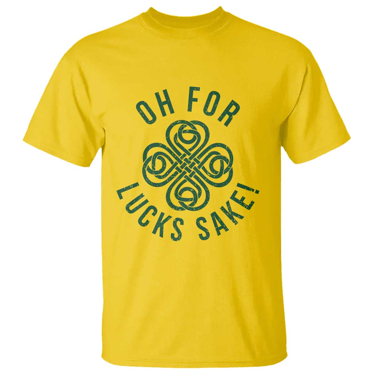 Funny St Patricks Day T Shirt Oh For Lucks Sake Irish Celtic Shamrock