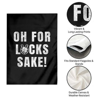 Funny Irish St Patricks Day Garden Flag Oh For Lucks Sake Shamrock