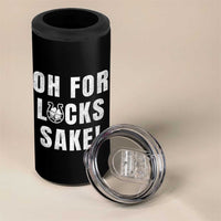 Funny Irish St Patricks Day 4 in 1 Can Cooler Tumbler Oh For Lucks Sake Shamrock