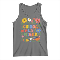 Chinga La Migra Tank Top Funny Boho Floral Resist Retro Pro Immigration