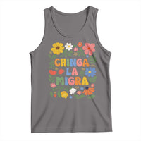 Chinga La Migra Tank Top Funny Boho Floral Resist Retro Pro Immigration