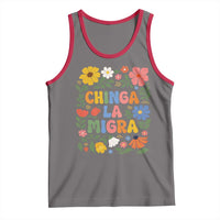 Chinga La Migra Tank Top Funny Boho Floral Resist Retro Pro Immigration