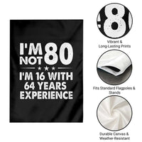 80th Birthday Garden Flag Funny Saying Retro Vintage 80 Year Old Gift