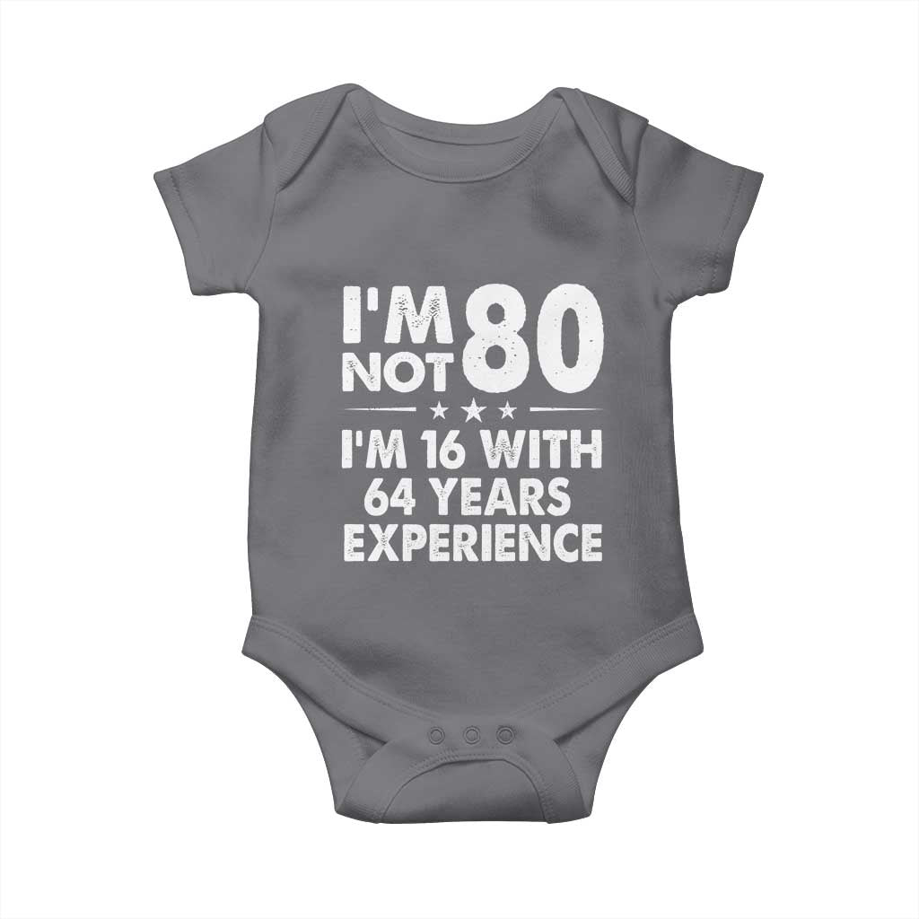 80th Birthday Baby Onesie Funny Saying Retro Vintage 80 Year Old Gift