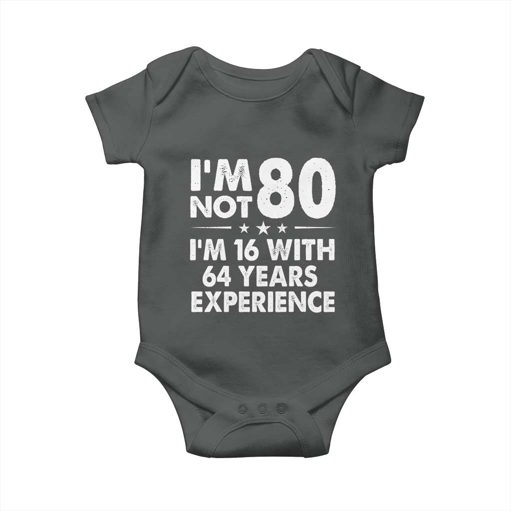 80th Birthday Baby Onesie Funny Saying Retro Vintage 80 Year Old Gift