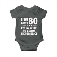 80th Birthday Baby Onesie Funny Saying Retro Vintage 80 Year Old Gift