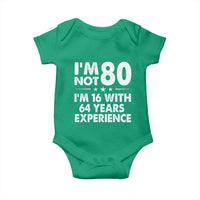 80th Birthday Baby Onesie Funny Saying Retro Vintage 80 Year Old Gift
