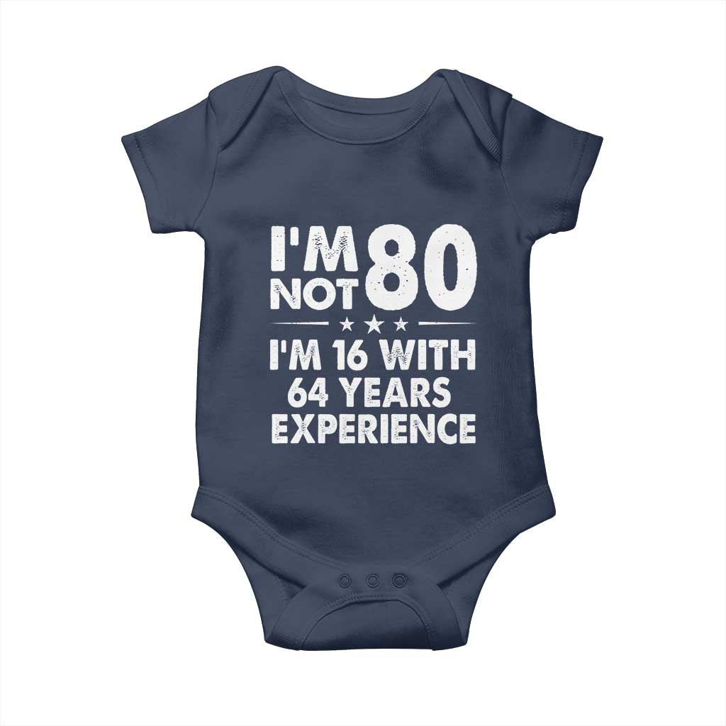 80th Birthday Baby Onesie Funny Saying Retro Vintage 80 Year Old Gift
