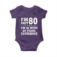 80th Birthday Baby Onesie Funny Saying Retro Vintage 80 Year Old Gift
