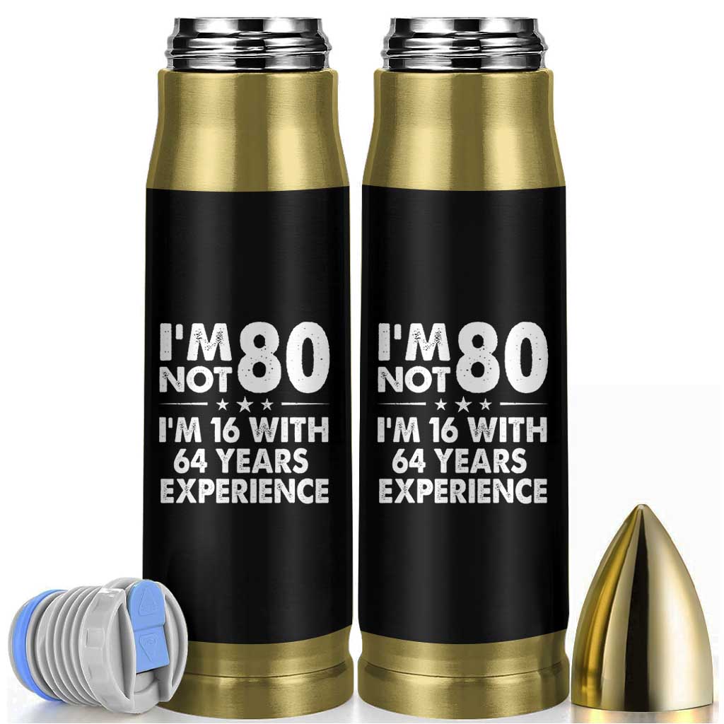 80th Birthday Bullet Tumbler Funny Saying Retro Vintage 80 Year Old Gift