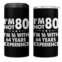 80th Birthday 4 in 1 Can Cooler Tumbler Funny Saying Retro Vintage 80 Year Old Gift
