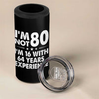 80th Birthday 4 in 1 Can Cooler Tumbler Funny Saying Retro Vintage 80 Year Old Gift