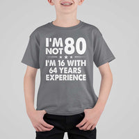 80th Birthday T Shirt For Kid Funny Saying Retro Vintage 80 Year Old Gift