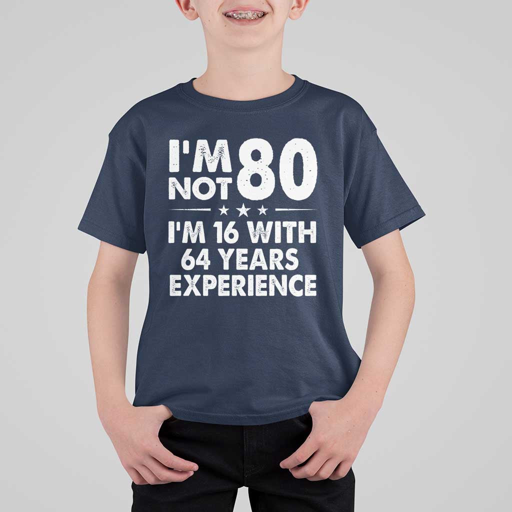 80th Birthday T Shirt For Kid Funny Saying Retro Vintage 80 Year Old Gift