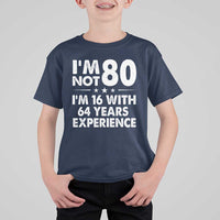 80th Birthday T Shirt For Kid Funny Saying Retro Vintage 80 Year Old Gift