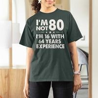 80th Birthday T Shirt For Women Funny Saying Retro Vintage 80 Year Old Gift