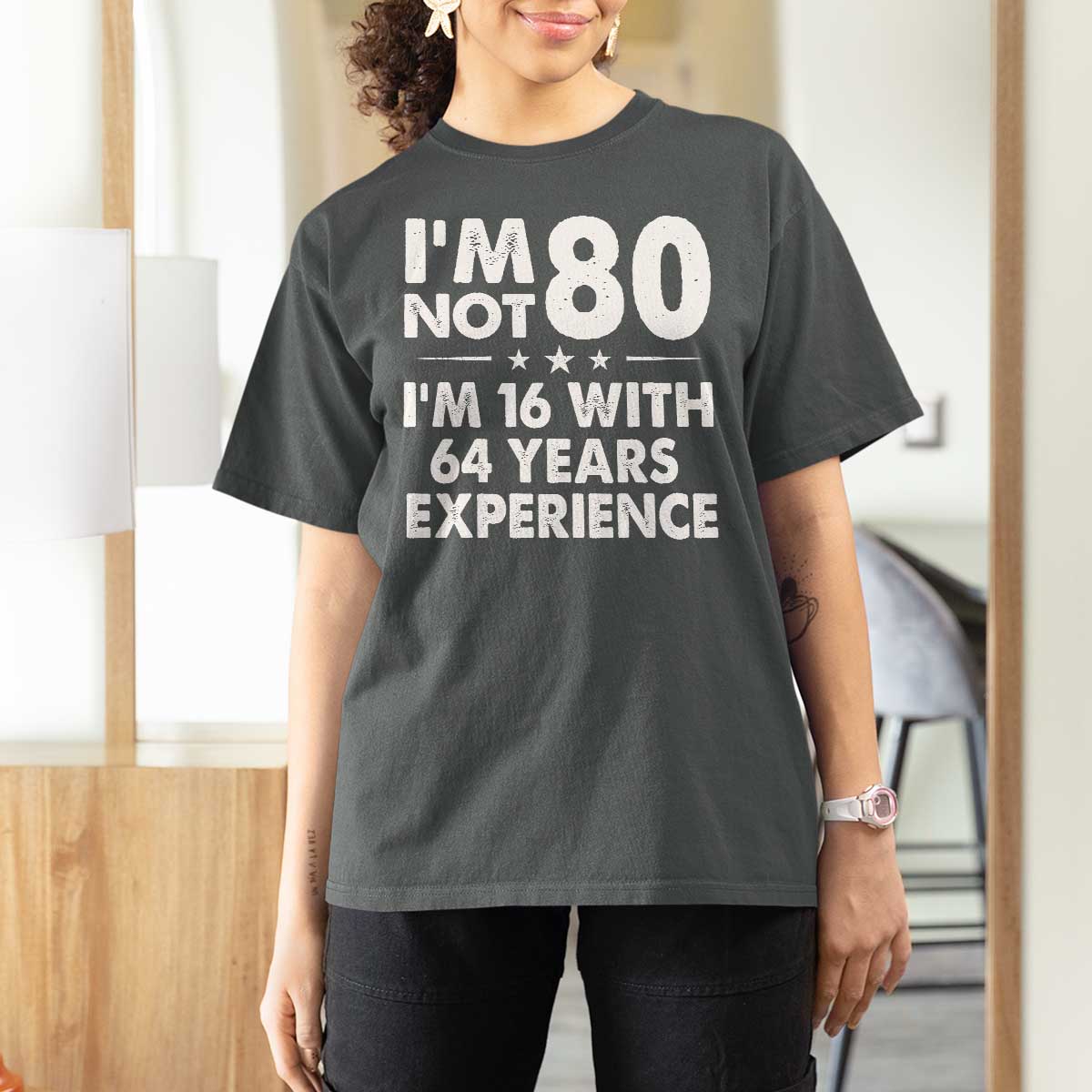 80th Birthday T Shirt For Women Funny Saying Retro Vintage 80 Year Old Gift