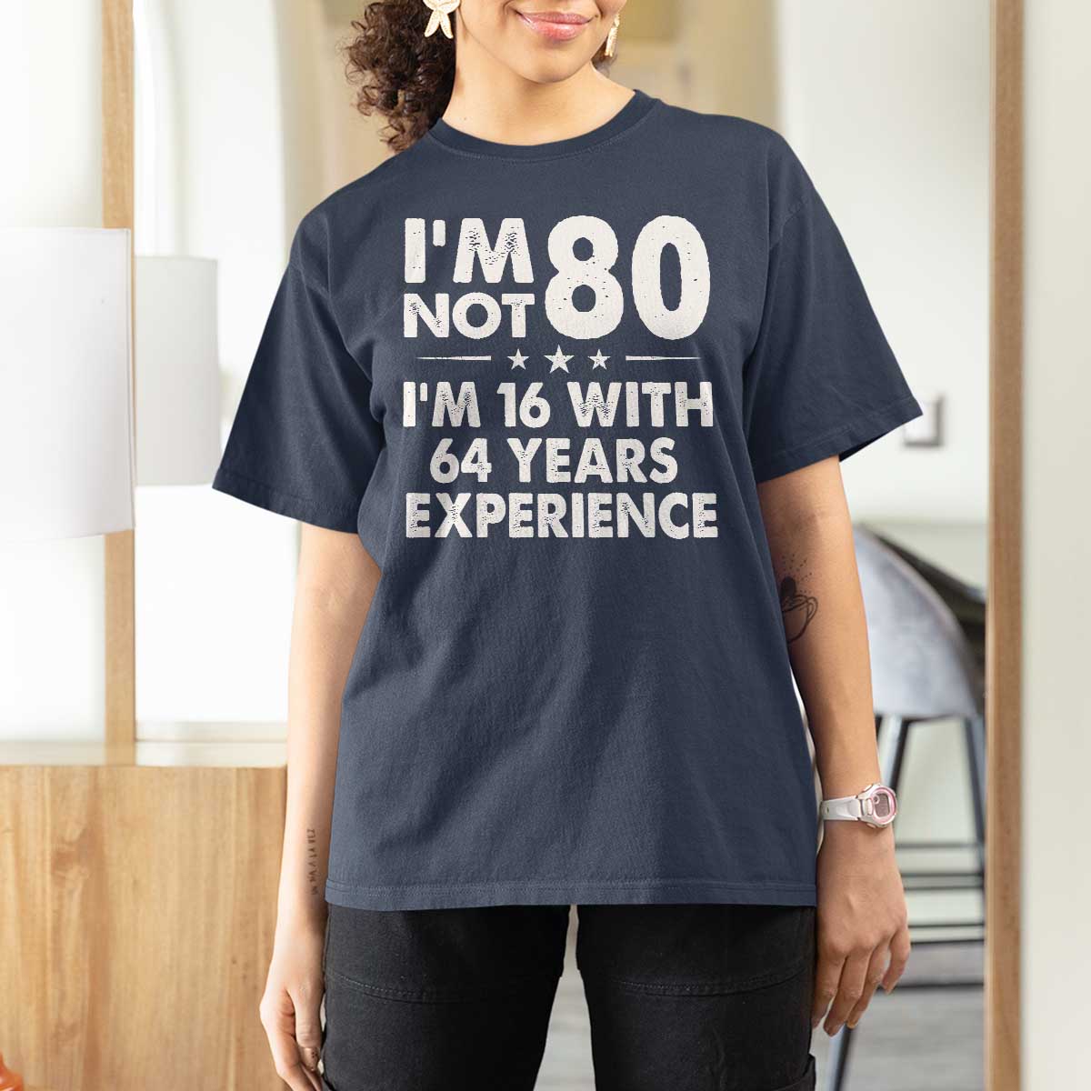 80th Birthday T Shirt For Women Funny Saying Retro Vintage 80 Year Old Gift