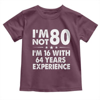 80th Birthday Toddler T Shirt Funny Saying Retro Vintage 80 Year Old Gift