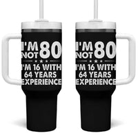 80th Birthday Tumbler With Handle Funny Saying Retro Vintage 80 Year Old Gift