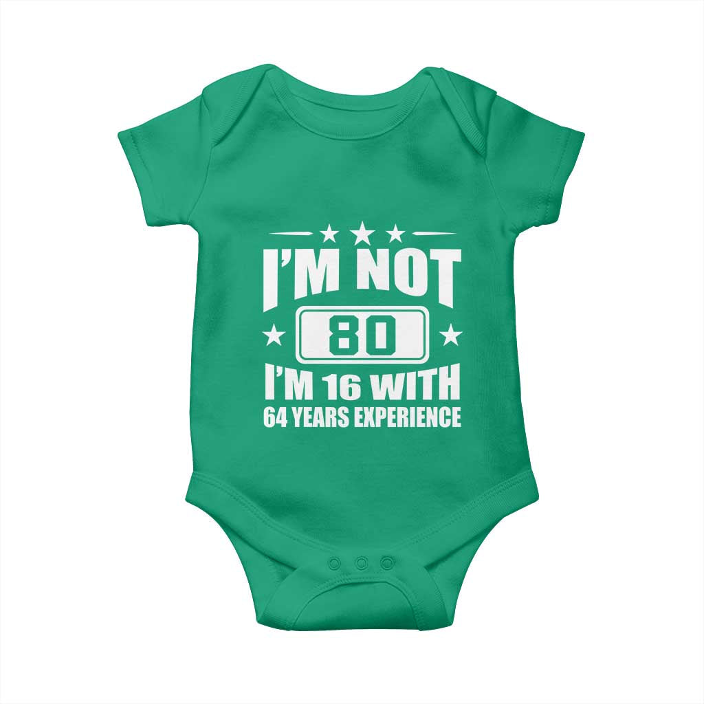 80th Birthday Baby Onesie Funny Saying 80 Year Old Gift