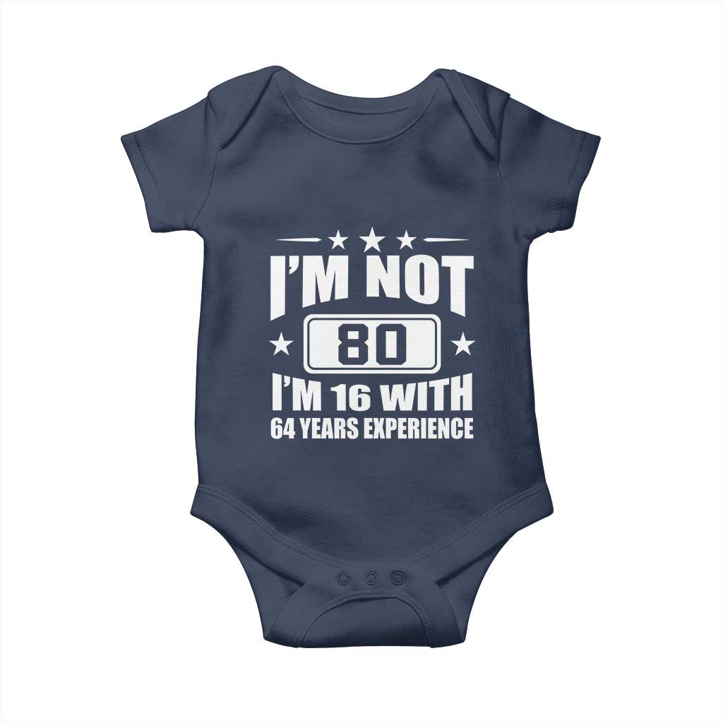 80th Birthday Baby Onesie Funny Saying 80 Year Old Gift