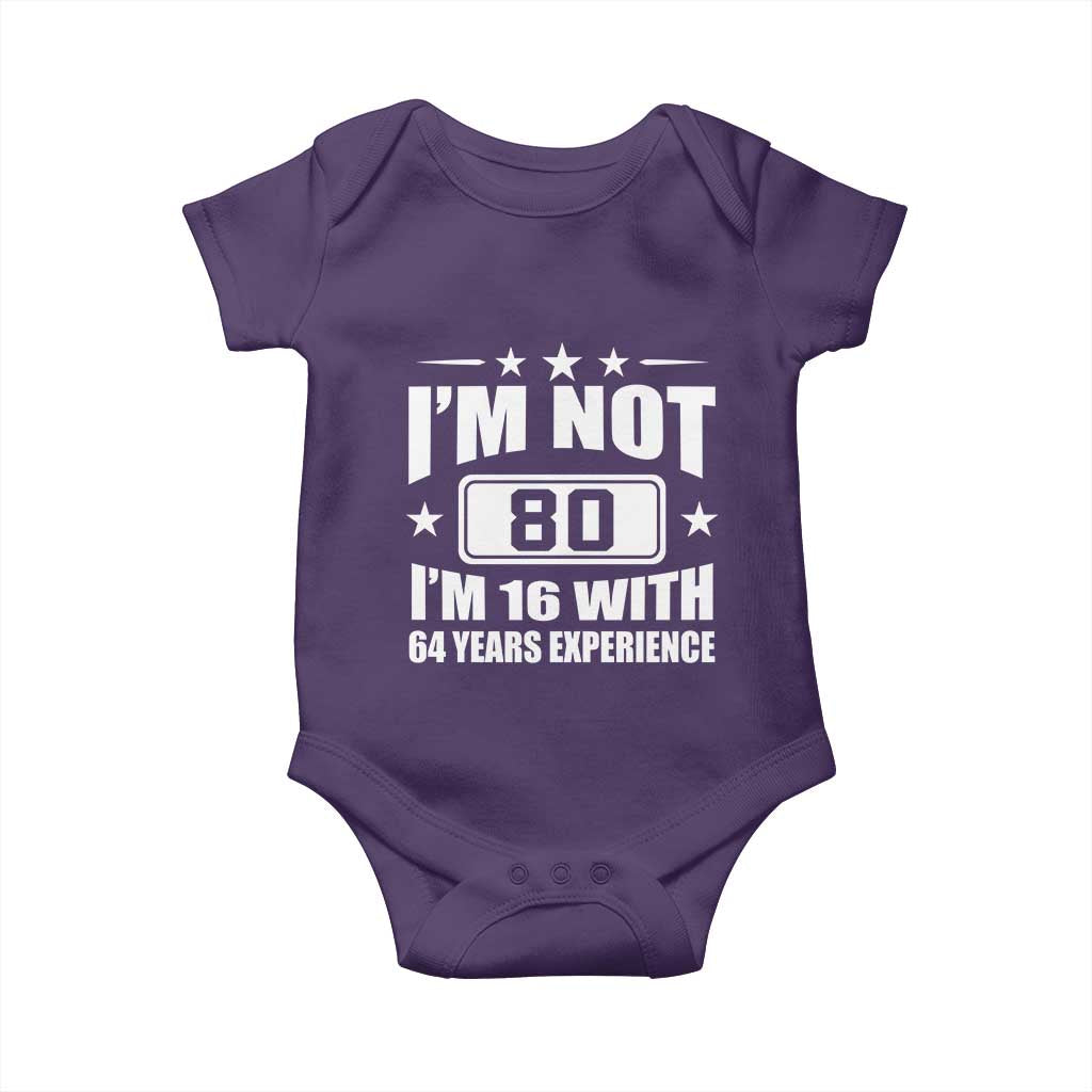 80th Birthday Baby Onesie Funny Saying 80 Year Old Gift