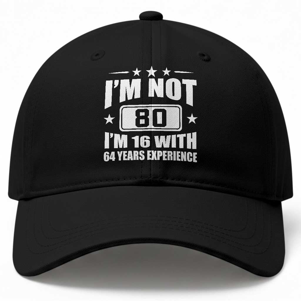 80th Birthday Baseball Cap Funny Saying 80 Year Old Gift
