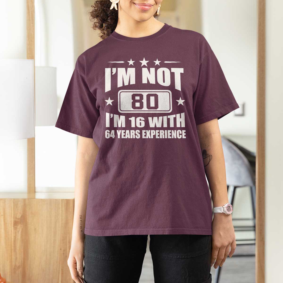 80th Birthday T Shirt For Women Funny Saying 80 Year Old Gift