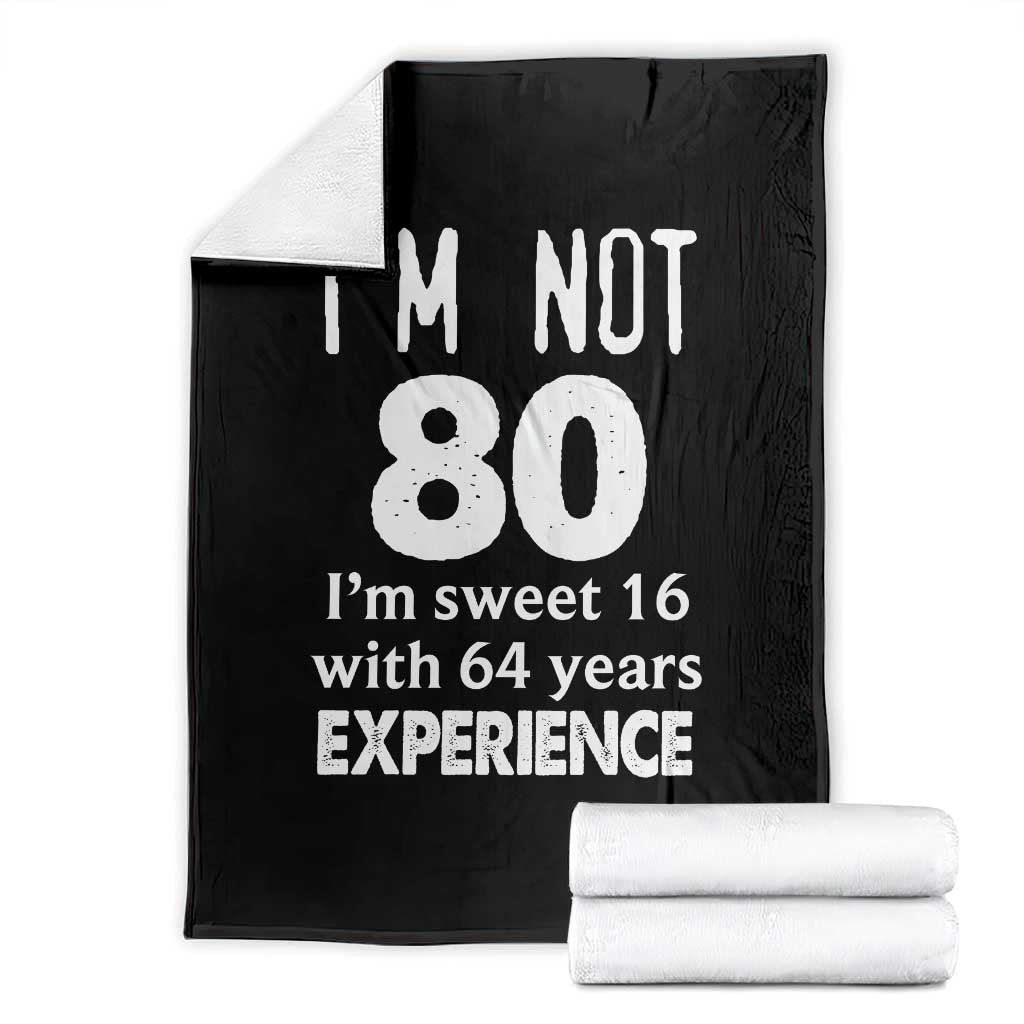 80th Birthday Throw Blanket Funny 80 Year Old Gift