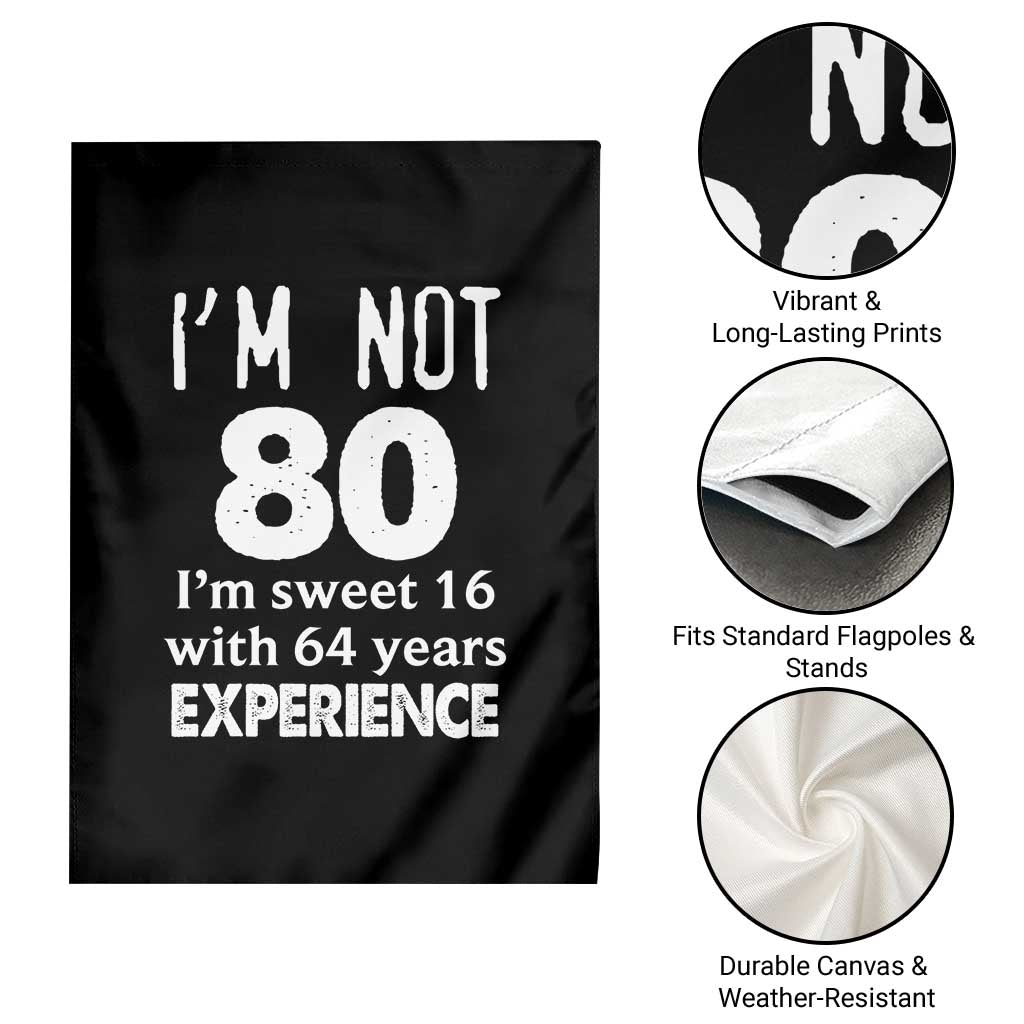 80th Birthday Garden Flag Funny 80 Year Old Gift