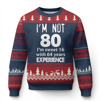 80th Birthday Ugly Christmas Sweater Funny 80 Year Old Gift