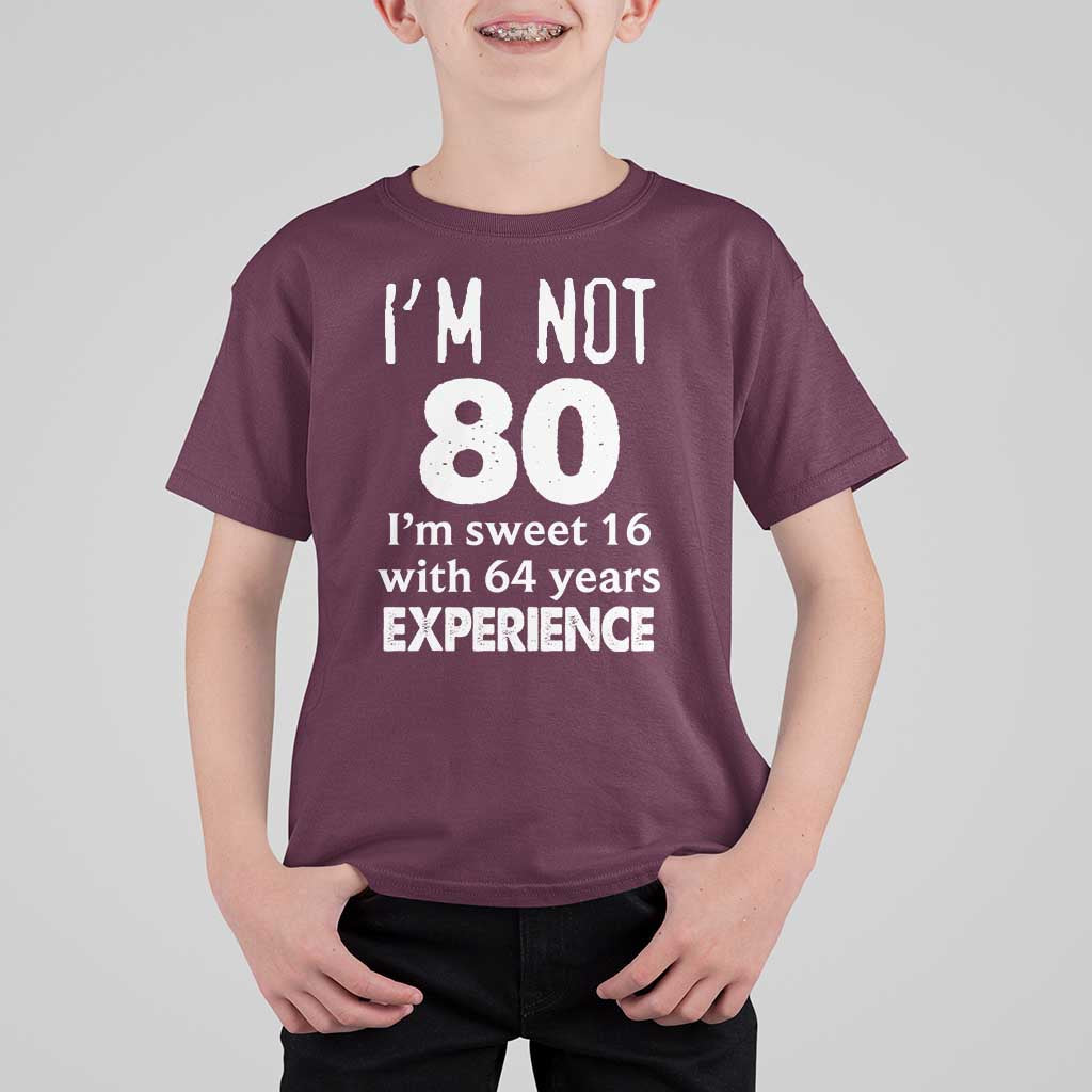 80th Birthday T Shirt For Kid Funny 80 Year Old Gift