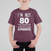 80th Birthday T Shirt For Kid Funny 80 Year Old Gift